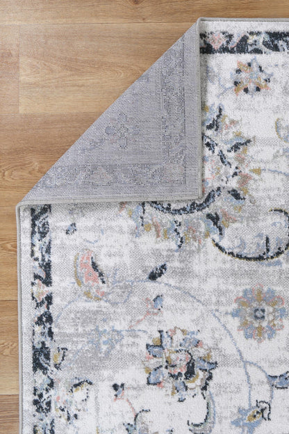 Oporto Piraeus Grey Traditional Soft Rug