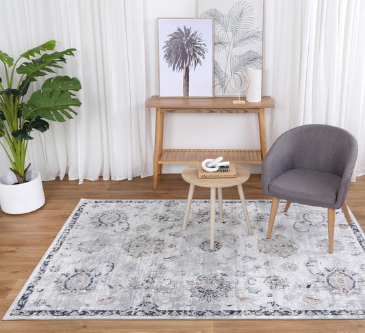 Oporto Piraeus Grey Traditional Soft Rug - /products/oporto-piraeus-grey-traditional-soft-rug