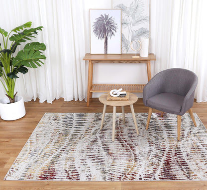 Oporto Jeddah Multi Abstract Soft Rug