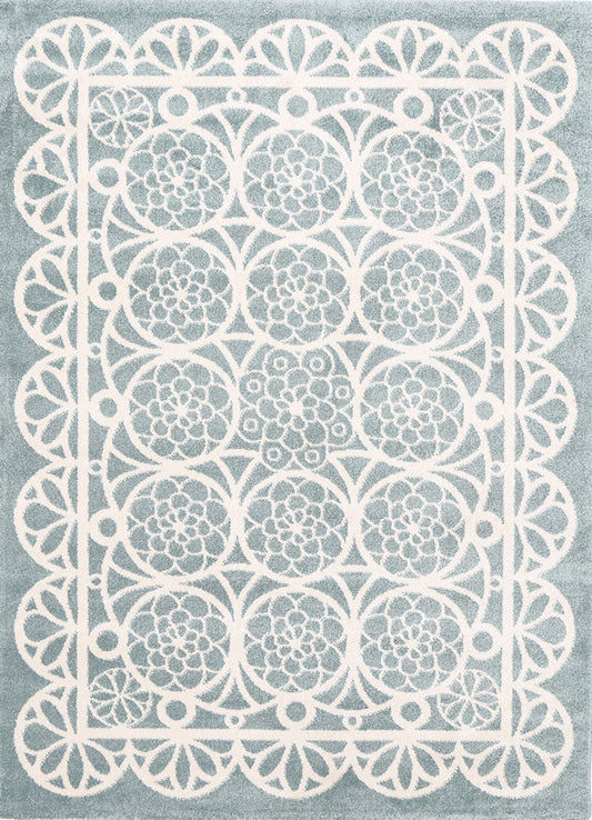 Piccolo Aqua White Doily Kids RugPiccolo Aqua White Doily Kids Rug - /products/doily-aqua-white