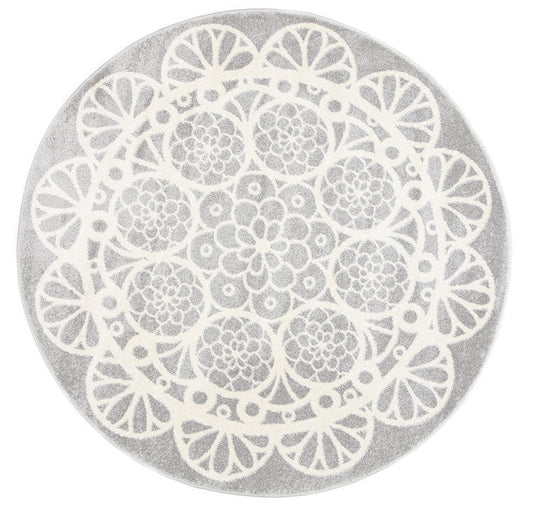 Piccolo Grey and White Doily Kids Round RugPiccolo Grey and White Doily Kids Round Rug - /products/piccolo-grey-and-white-doily-kids-round-rug