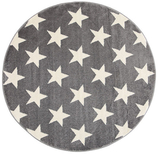 Piccolo Light Grey and White Stars Kids Round RugPiccolo Light Grey and White Stars Kids Round Rug - /products/piccolo-light-grey-and-white-stars-kids-round-rug