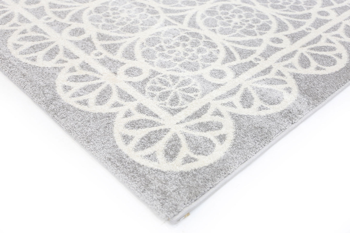 Piccolo Grey and White Doily Kids Rug