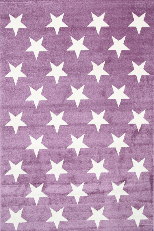 Piccolo Violet Pink and White Stars Kids RugPiccolo Violet Pink and White Stars Kids Rug - /products/stars-pink-white