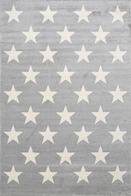 Piccolo Light Grey and White Stars Kids RugPiccolo Light Grey and White Stars Kids Rug - /products/stars-light-grey-white