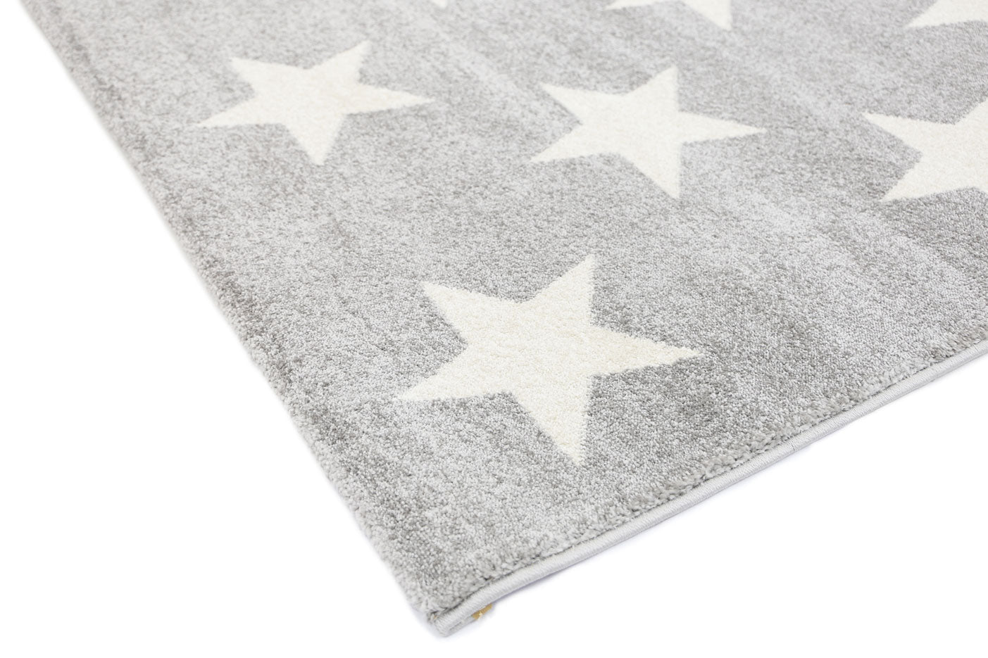 Piccolo Light Grey and White Stars Kids Rug