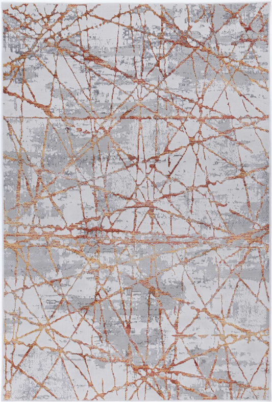 Porto James Grey & Orange Geometric RugPorto James Grey & Orange Geometric Rug - /products/porto-port03-d820a