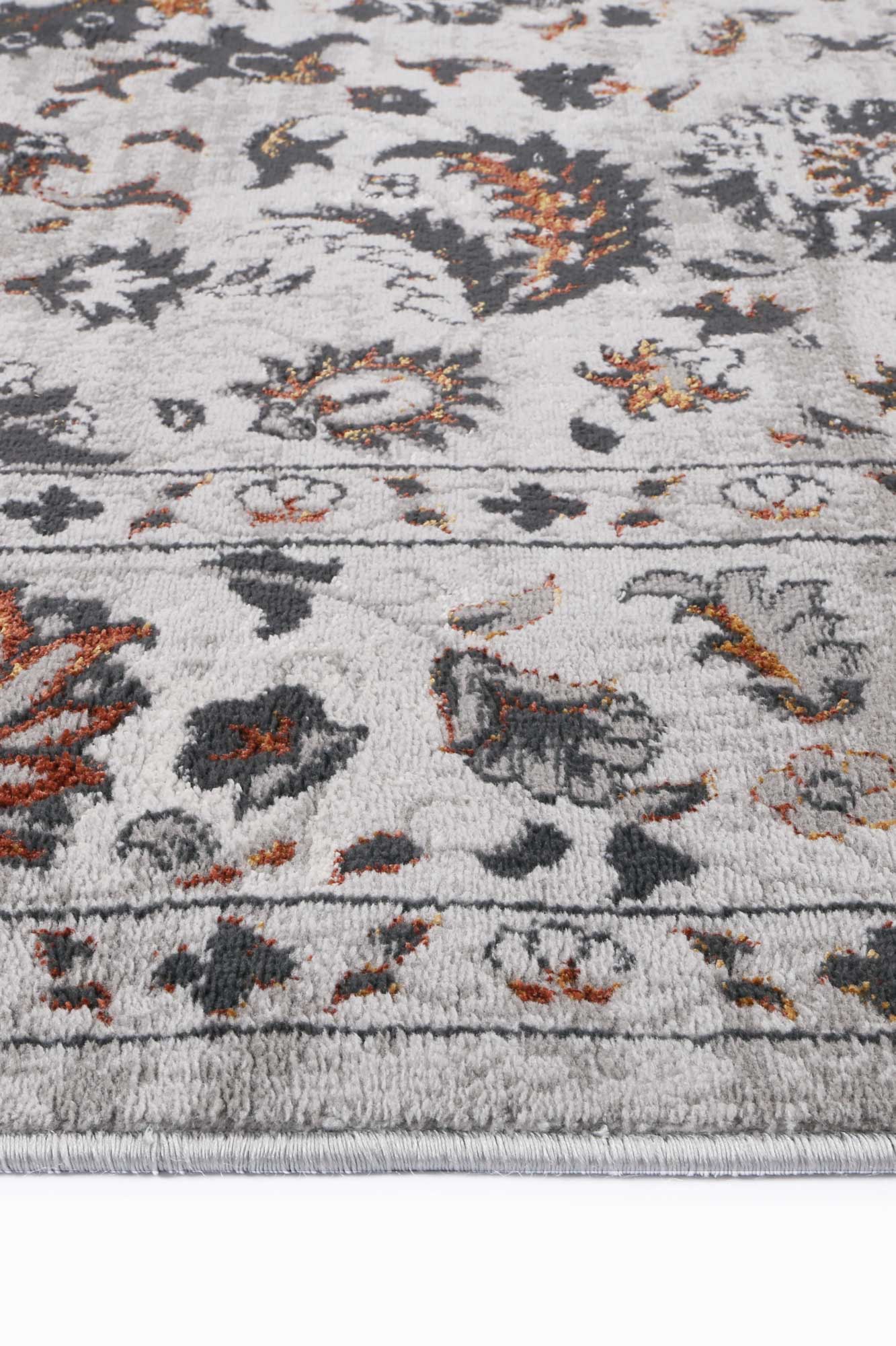 Porto Edward Ivory & Red Traditional Rug