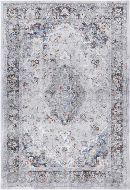 Porto Ava Ivory & Blue Traditional Rug