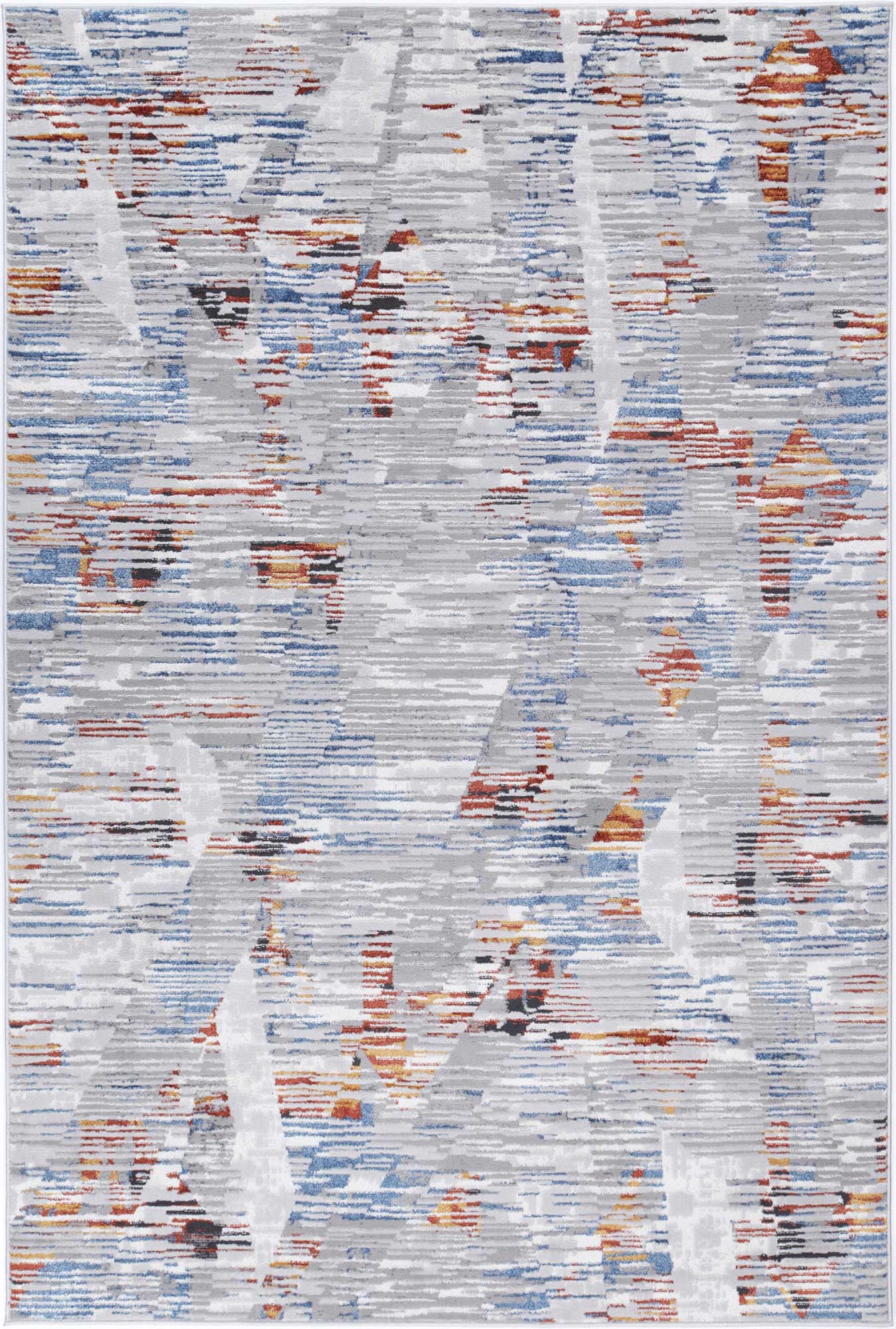 Porto Michael Grey & Multi Abstract Rug