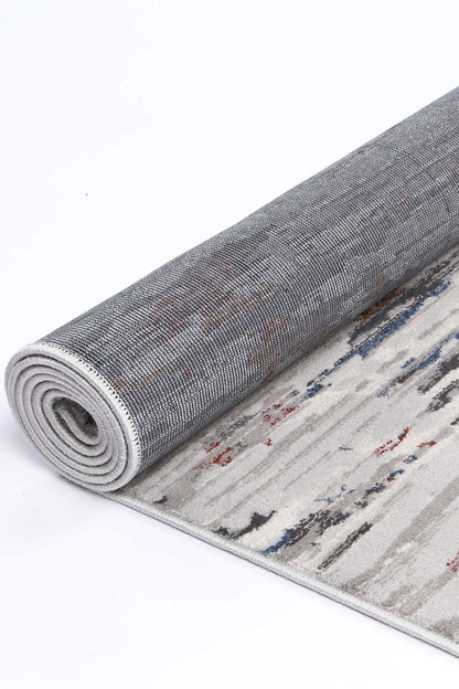 Porto Thomas Grey & Multi Abstract Rug