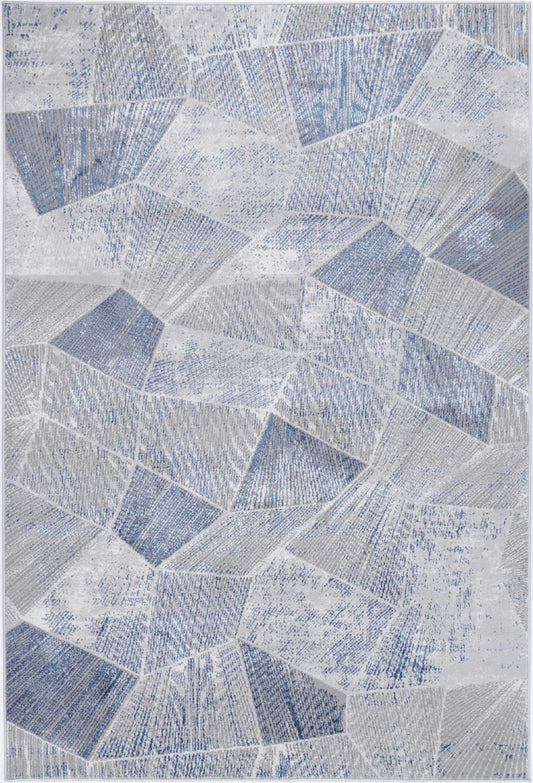 Porto Mason Grey & Blue Geometric RugPorto Mason Grey & Blue Geometric Rug - /products/porto-port17-d989b