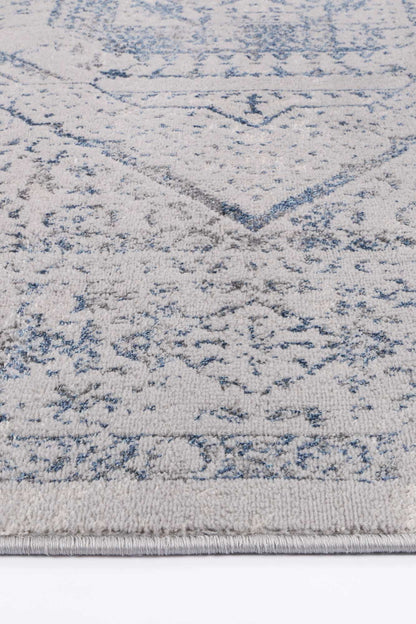 Porto Luna Cream & Blue Traditional Rug