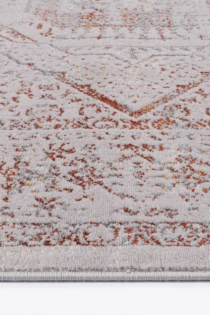 Porto Luna Cream & Red Traditional Rug