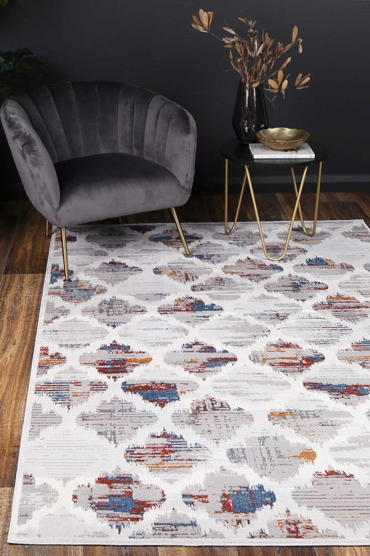 Porto Isabella Grey & Multi Geometric Rug - /products/porto-port09-d781a