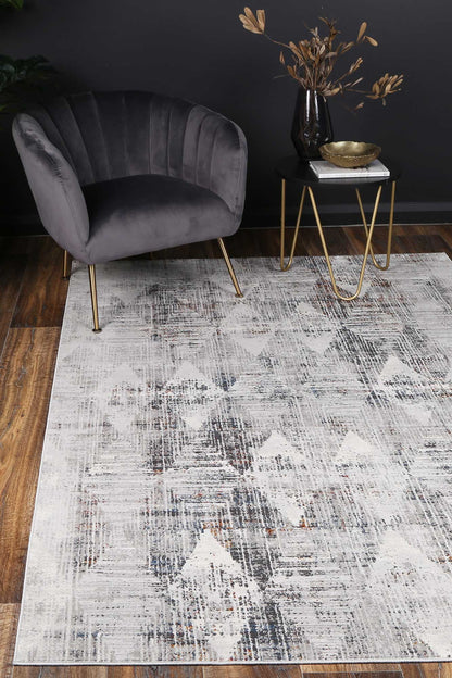 Porto Harlequinn Grey & Multi Geometric Rug