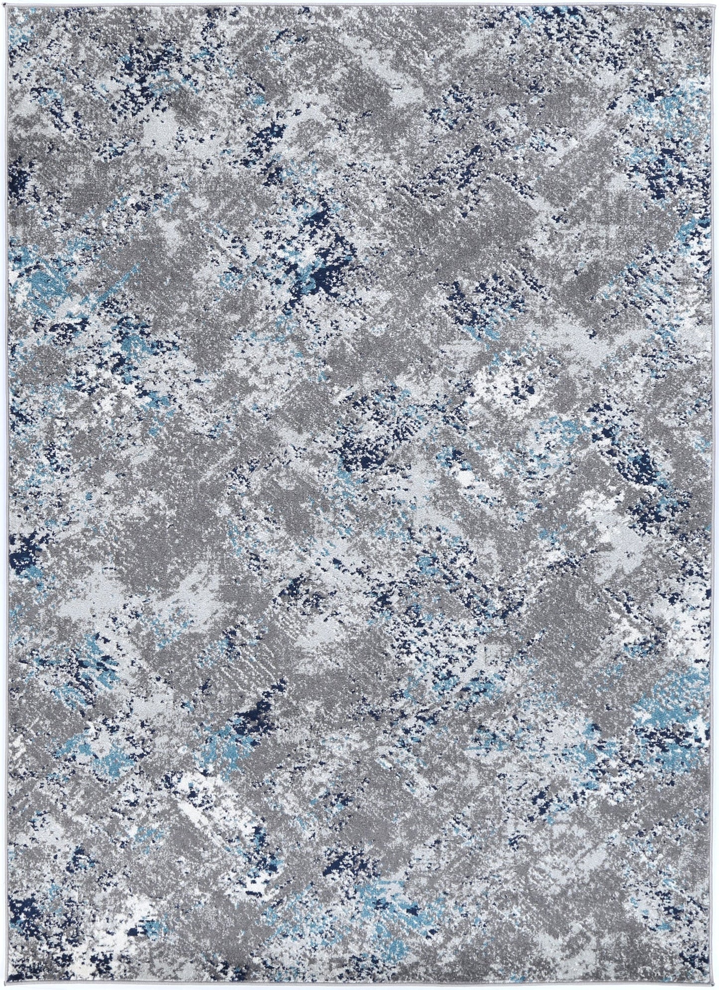 Provence Bayonne Grey & Blue Abstract Rug