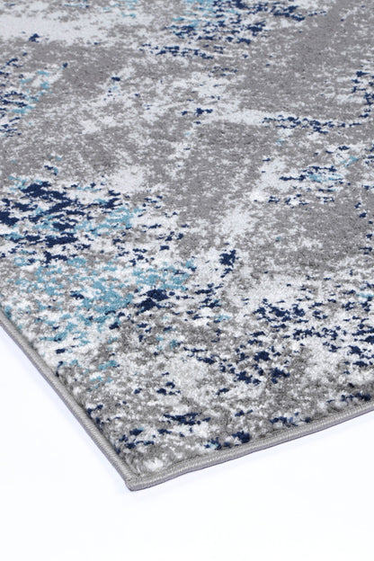 Provence Bayonne Grey & Blue Abstract Rug