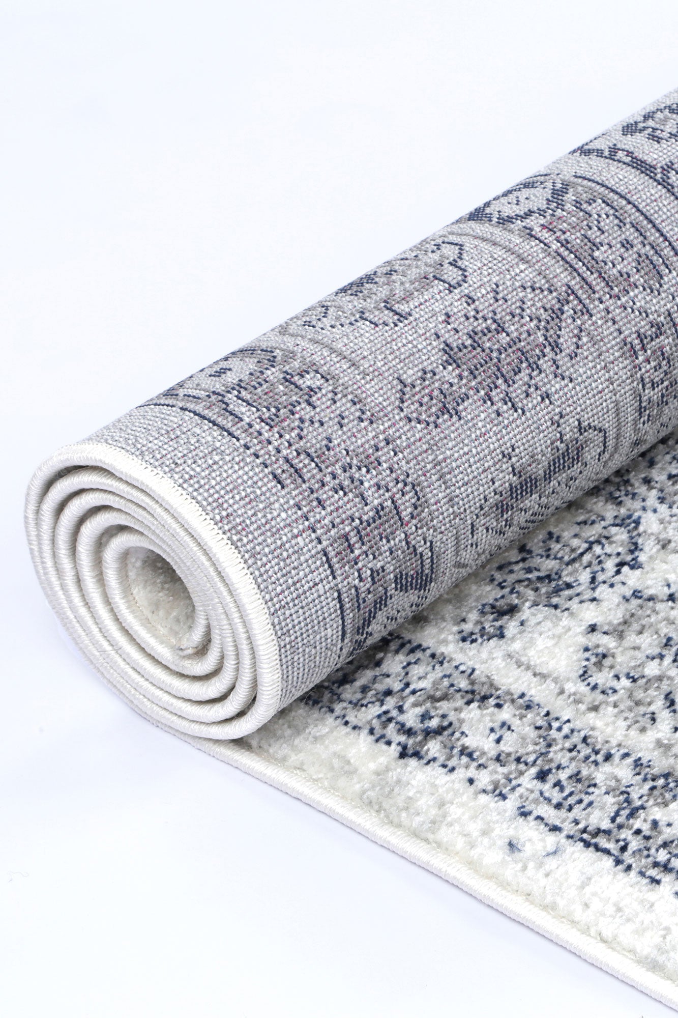 Provence Marseille Ivory & Blue Traditional Rug