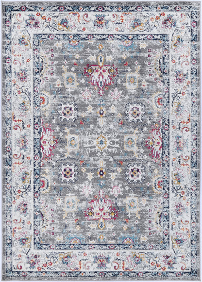 Provence Monaco Grey & Multi Transitional Rug