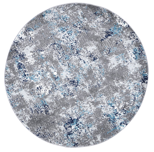 Provence Bayonne Grey & Blue Abstract Round RugProvence Bayonne Grey & Blue Abstract Round Rug - /products/provence-bayonne