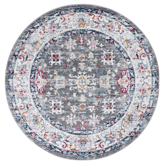 Provence Monaco Grey & Multi Transitional Round RugProvence Monaco Grey & Multi Transitional Round Rug - /products/provence-monaco