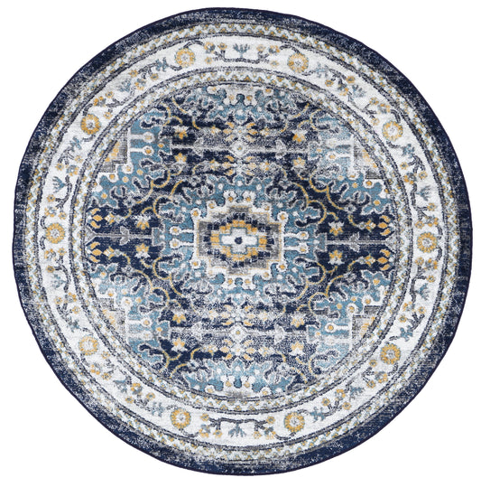 Provence Frejus Blue Transitional Round RugProvence Frejus Blue Transitional Round Rug - /products/provence-frejus