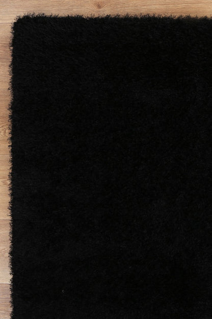 Perth Soft Shag Black Rug