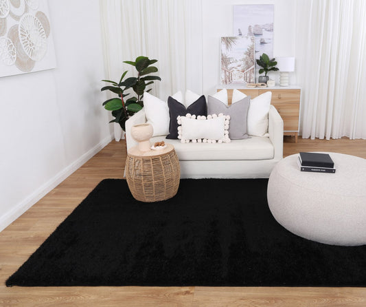 Perth Soft Shag Black Rug - /products/perth-soft-shag-black