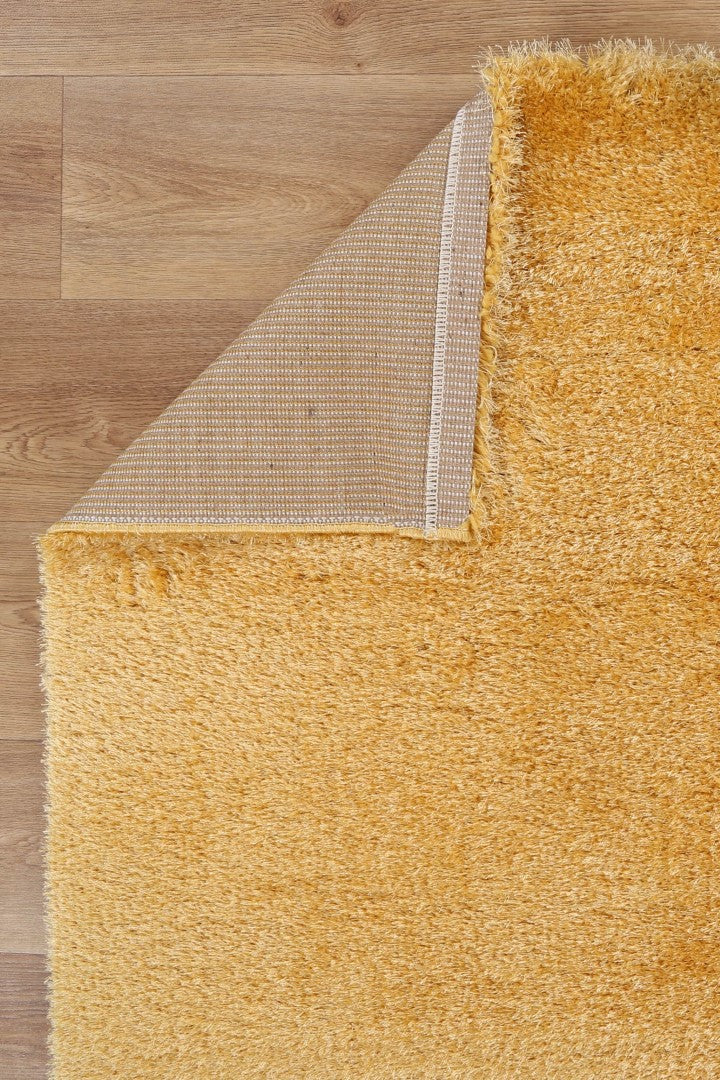 Puffy Soft Shag Mustard Rug