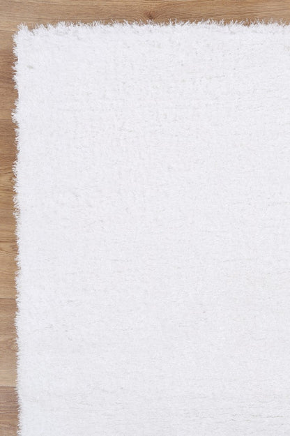Perth Soft Shag White Rug