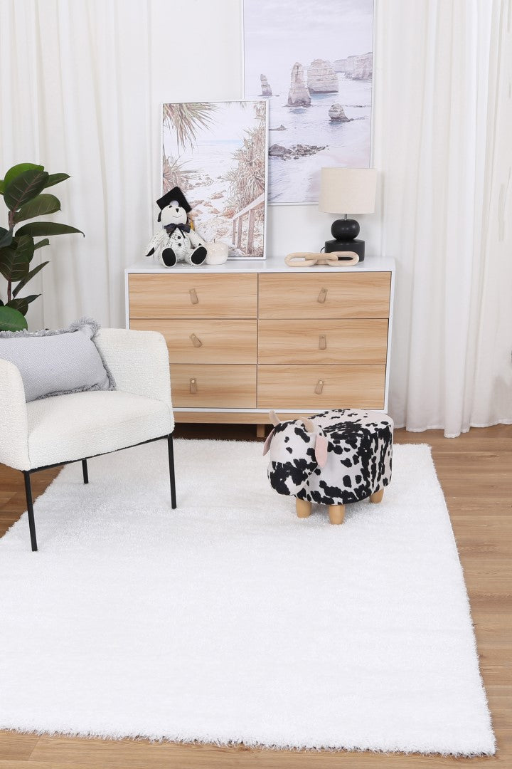 Perth Soft Shag White Rug