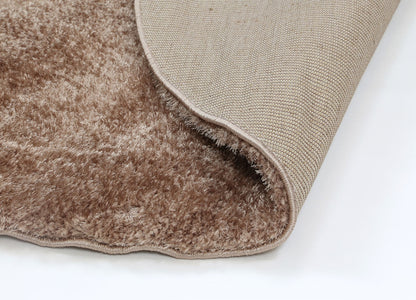 Perth Soft Shag Round Rug Camel
