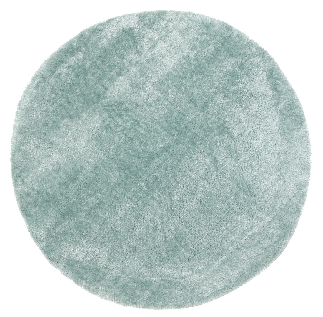 Perth Soft Shag Round Rug Teal