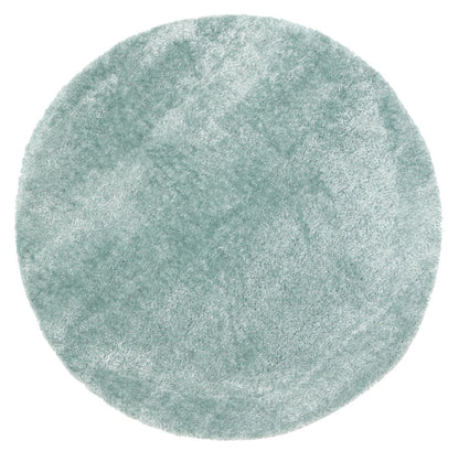 Perth Soft Shag Round Rug Teal