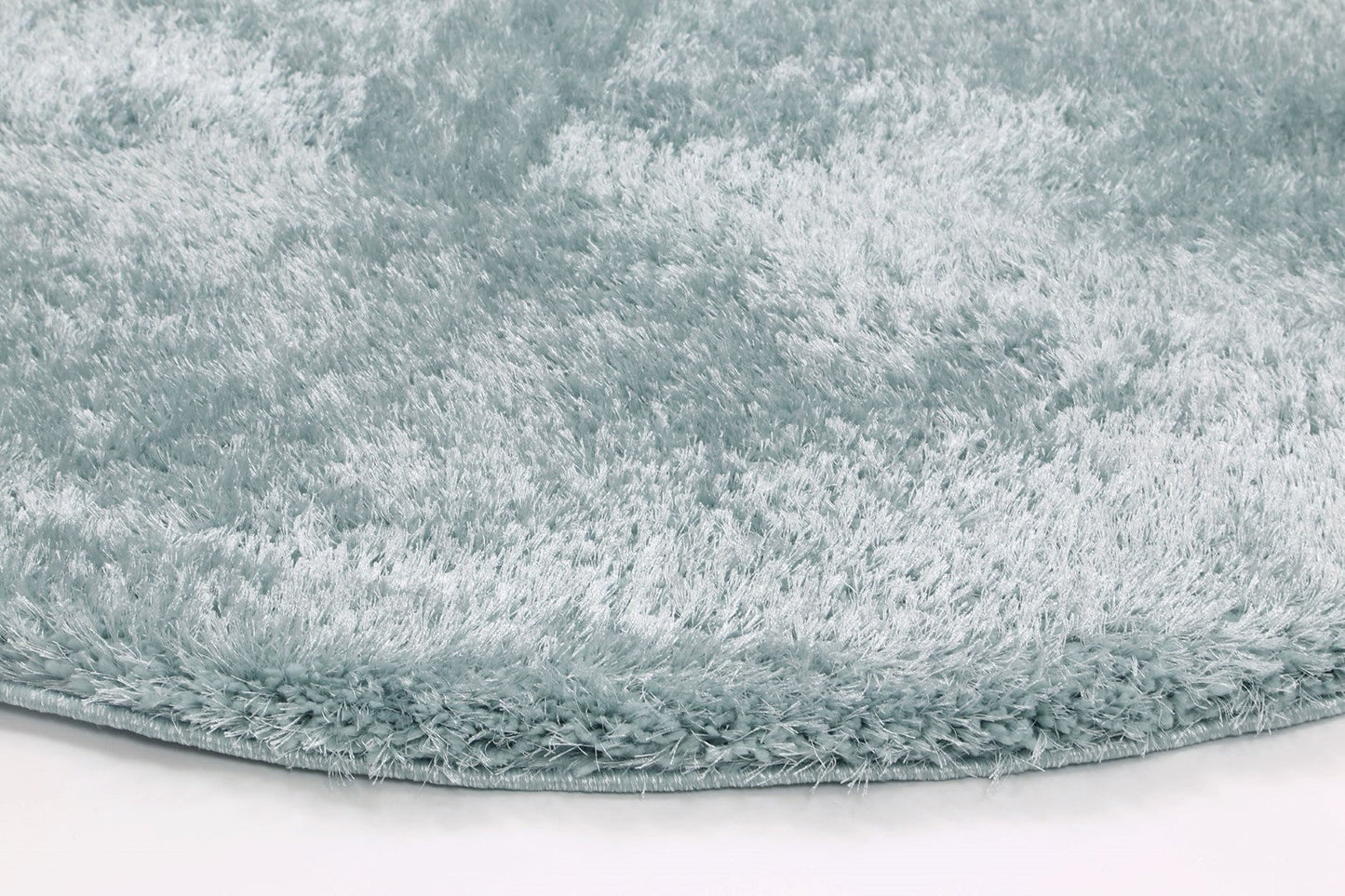 Perth Soft Shag Round Rug Teal