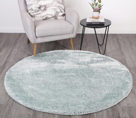 Perth Soft Shag Round Rug Teal - /products/perth-soft-shag-round-rug-teal