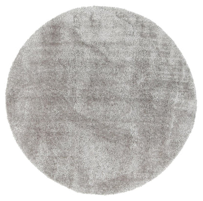 Perth Soft Shag Round Rug Grey