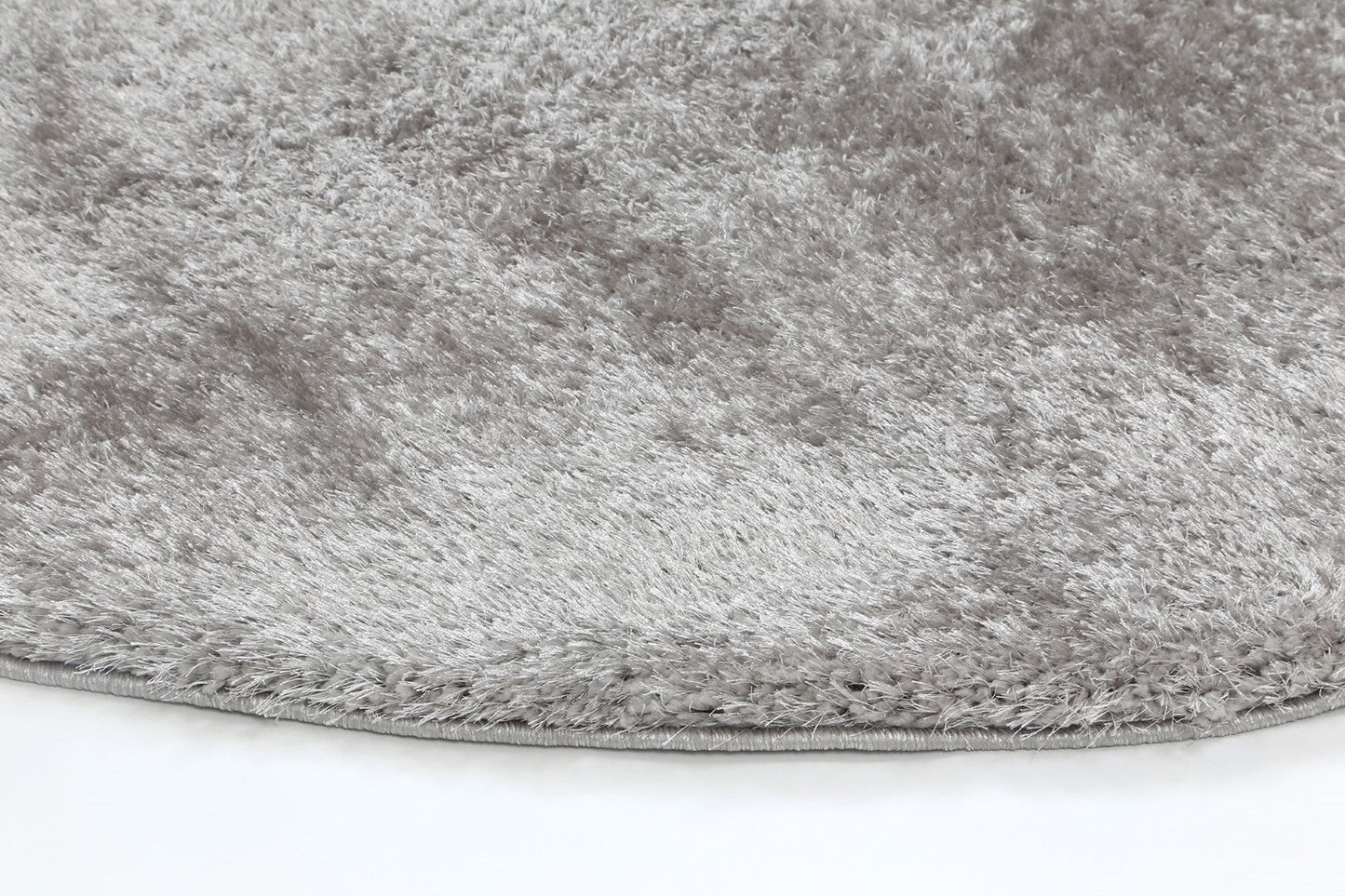 Perth Soft Shag Round Rug Grey