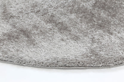 Perth Soft Shag Round Rug Grey