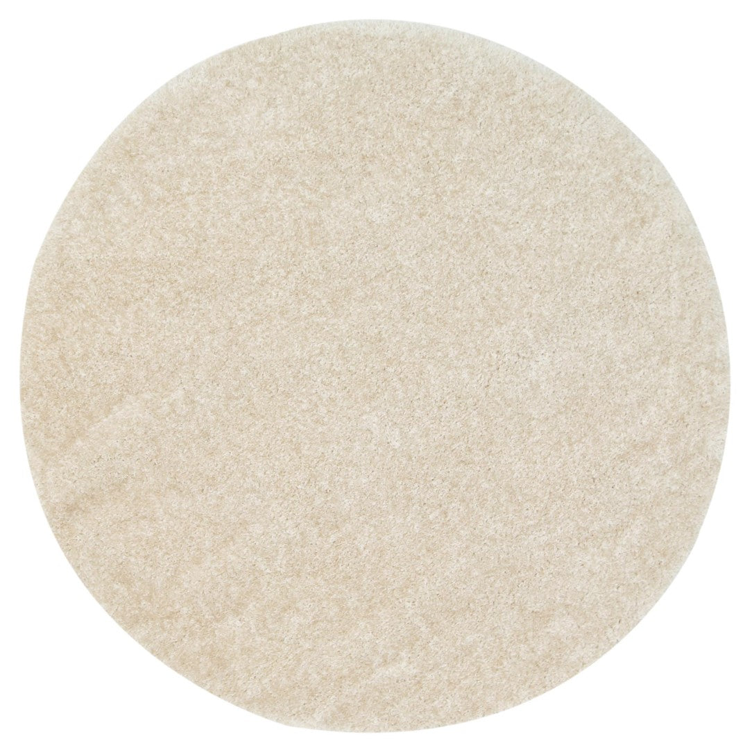 Perth Soft Shag Round Rug Ivory