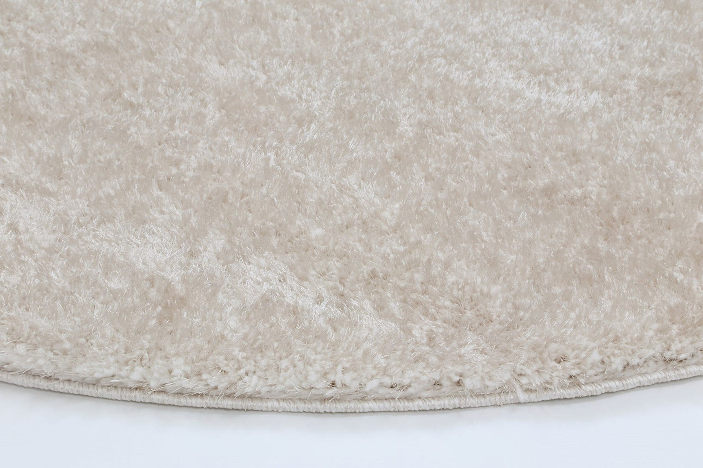 Perth Soft Shag Round Rug Ivory