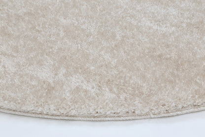 Perth Soft Shag Round Rug Ivory