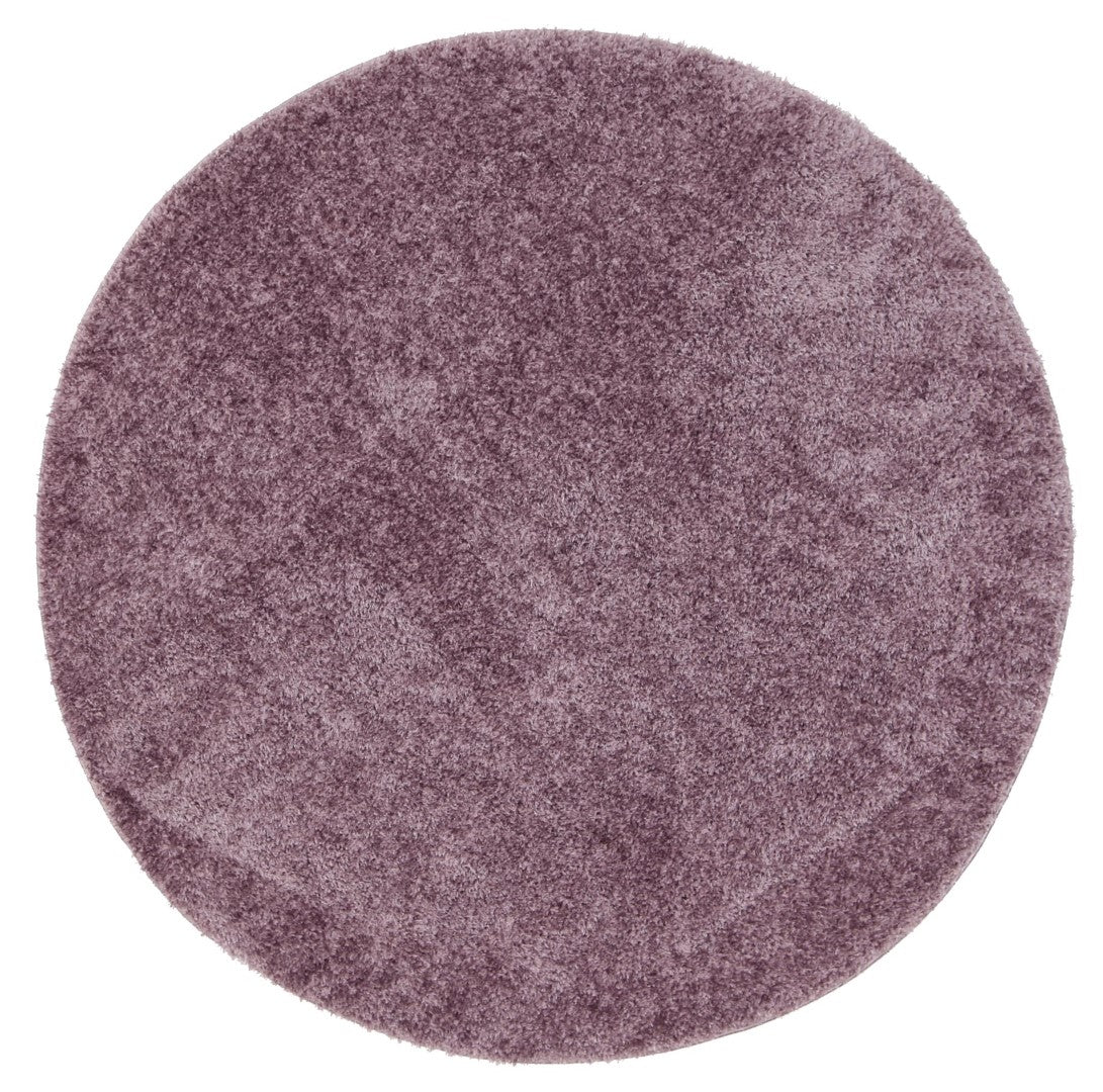Perth Soft Shag Round Rug Lilac