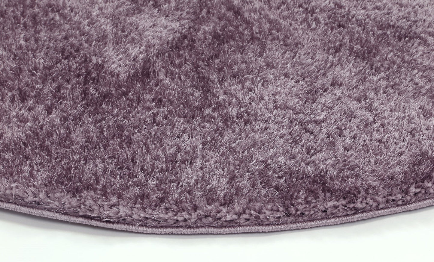 Perth Soft Shag Round Rug Lilac