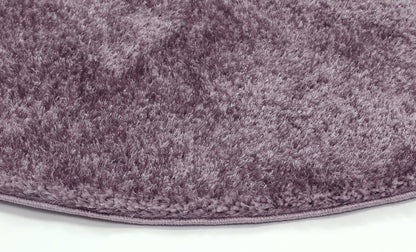 Perth Soft Shag Round Rug Lilac