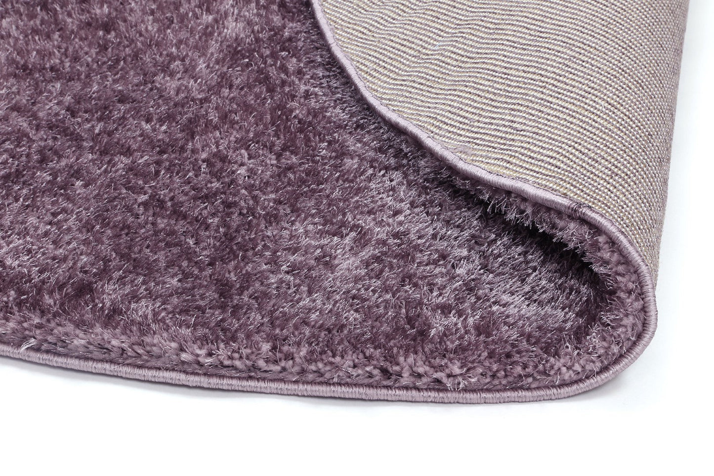 Perth Soft Shag Round Rug Lilac
