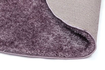 Perth Soft Shag Round Rug Lilac
