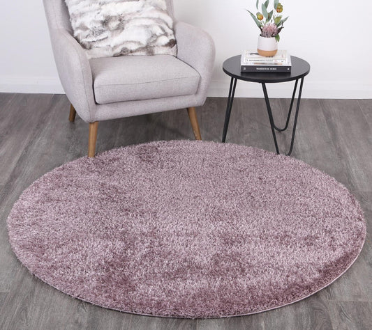 Perth Soft Shag Round Rug Lilac - /products/perth-soft-shag-round-rug-lilac