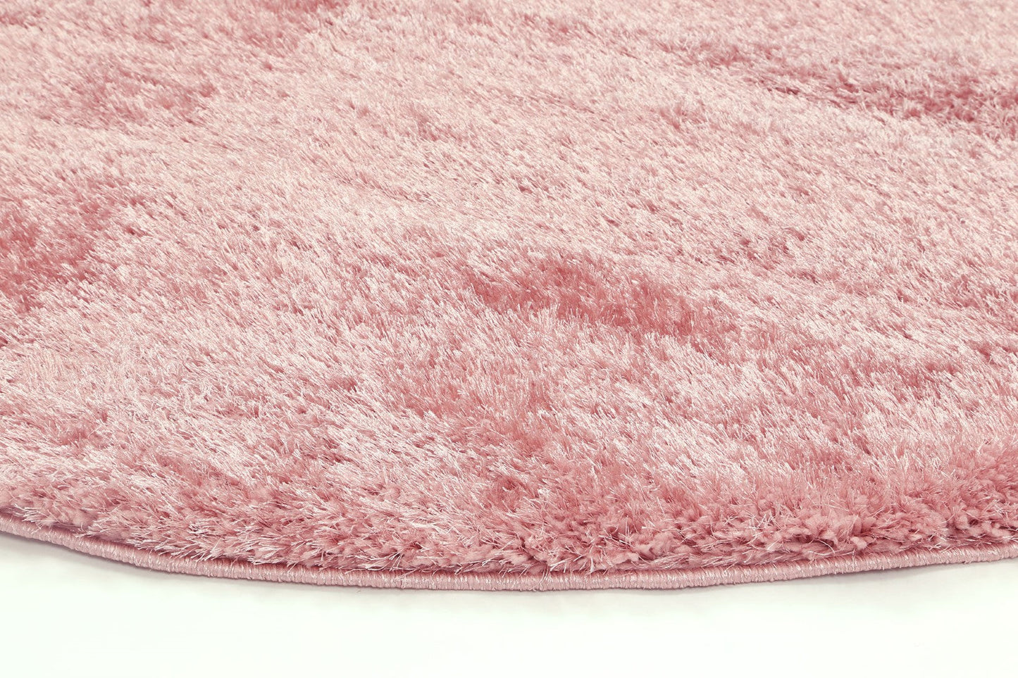 Perth Soft Shag Round Rug Pink